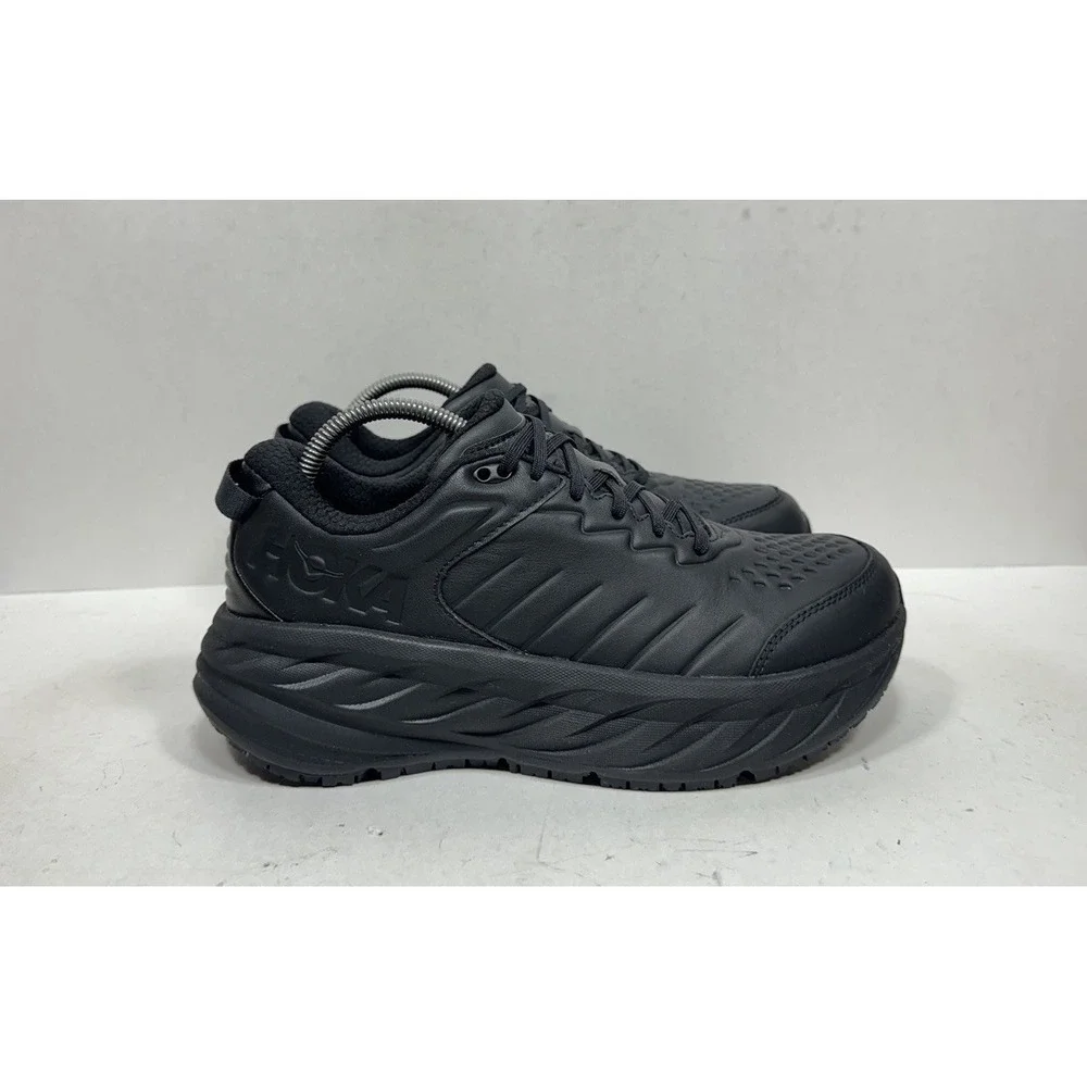 Hoka One One Bondi SR Wide 1129351-BBLC Womens 9.5 D Running Shoes Black Sneaker